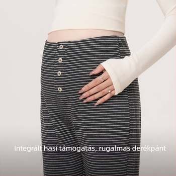 Terhes nőknek szóló nadrág, laza szabás, vastag poliészter anyag, gallér címke és akasztó címke, 2025 nyári kiadás
