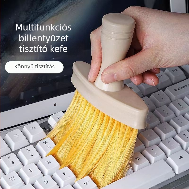 Billentyűzet tisztító ecset puha sörtékkel, notebook és számítógéphez; műanyag alapanyag, 70 g, OEM feldolgozás, magáncímke elérhető.