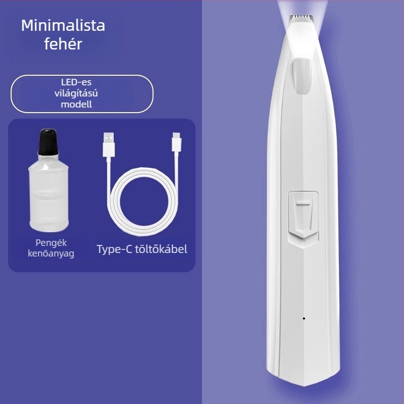 Nerve Cat elektromos talptisztító LED világítással – műanyag ház, kutyáknak és macskáknak