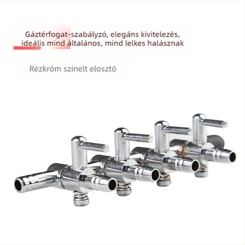 Rozsdamentes acélból készült akváriumi levegőáram-szabályozó szelep – oxigénpumpához