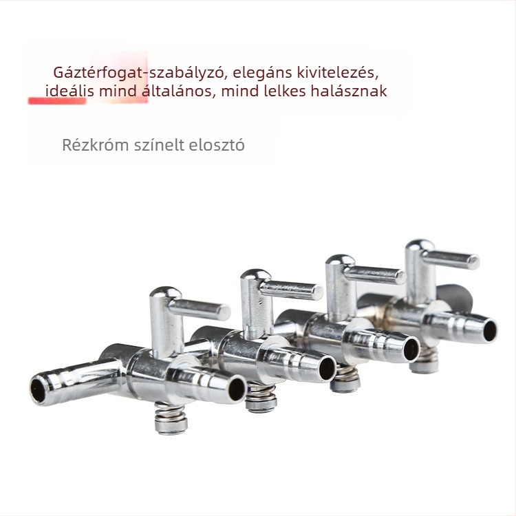 Rozsdamentes acélból készült akváriumi levegőáram-szabályozó szelep – oxigénpumpához