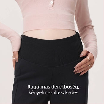 Masanon kismama nadrág, 3/4-hossz, lazább szabás, poliészter, 2025 nyári kiadás