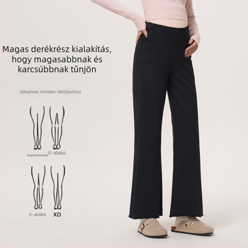 Masanon kismama nadrág, 3/4-hossz, lazább szabás, poliészter, 2025 nyári kiadás