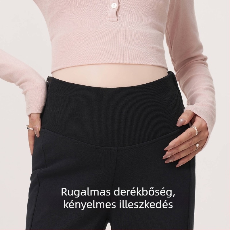 Masanon kismama nadrág, 3/4-hossz, lazább szabás, poliészter, 2025 nyári kiadás
