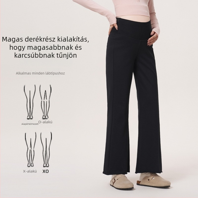Masanon kismama nadrág, 3/4-hossz, lazább szabás, poliészter, 2025 nyári kiadás