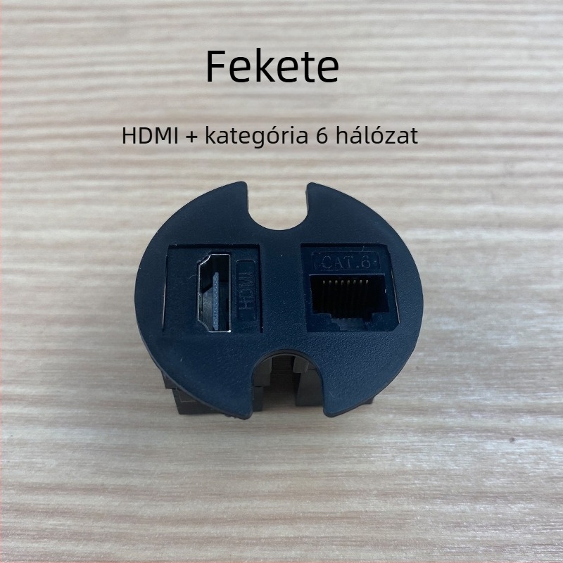 Qineng beépített asztali hosszabbító kétoldalas aljzattal, Daisy-chain csatlakozási lehetőség, USB-A és USB-C portok