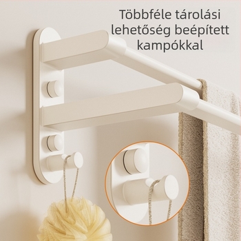 Cobbe új törölközőtartó a fürdőszobába, falra szerelhető, fúrás nélkül, egyrészes vagy kétszárú rúd a törölközőkhöz