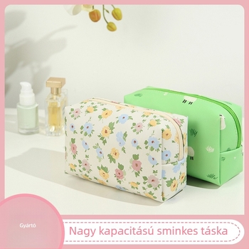 Sminktáska nagy kapacitású utazáshoz — poliészter, városi egyszerű stílus, egyszínű minta, bővíthető tárolás