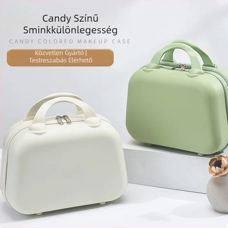 Kozmetikai utazótáska — hordozható, PP anyagú, egyirányú kerekekkel, cipzáras nyitás, légáteresztő és bővíthető, súlya 800 g