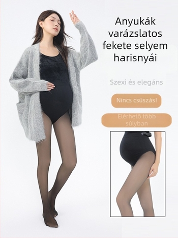 Kismama harisnya hasi támasztással, nylon anyag, közepes vastagság, meleg funkció, egyrészes dizájn