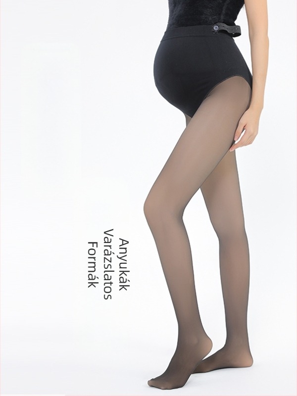 Kismama harisnya hasi támasztással, nylon anyag, közepes vastagság, meleg funkció, egyrészes dizájn