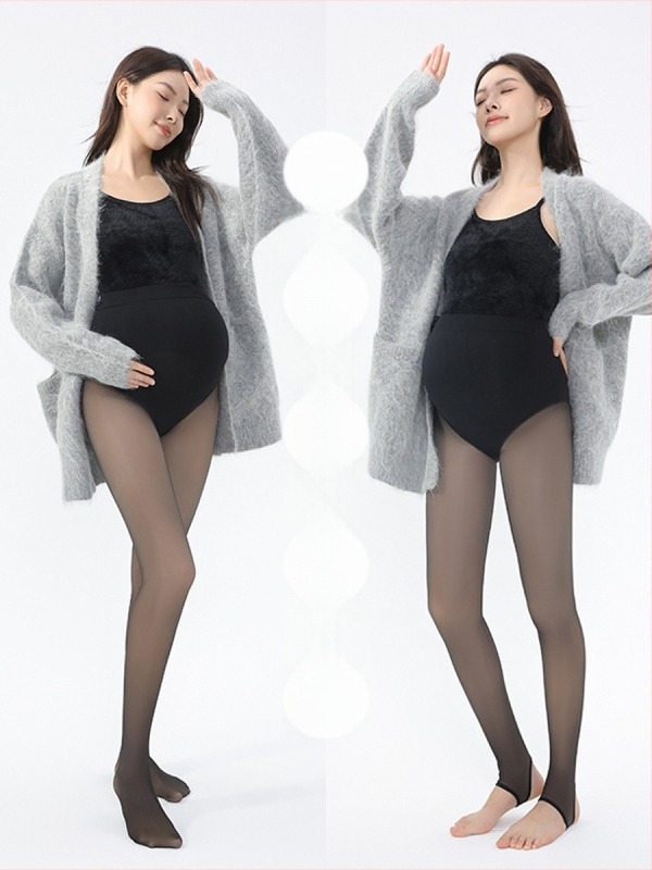 Kismama harisnya hasi támasztással, nylon anyag, közepes vastagság, meleg funkció, egyrészes dizájn