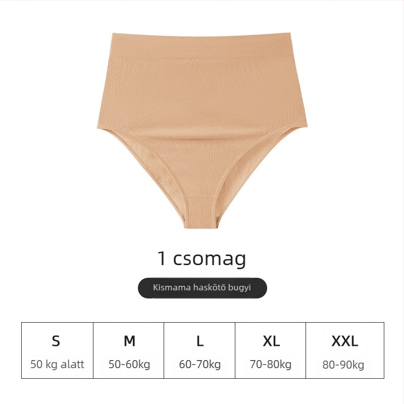 Kismama varrás nélküli alulsónemű, magas derekú, hasi támogatás, légáteresztő nylon anyag (Seamless, Nylon 90-95% main fabric, Cotton crotch lining 95-100%)