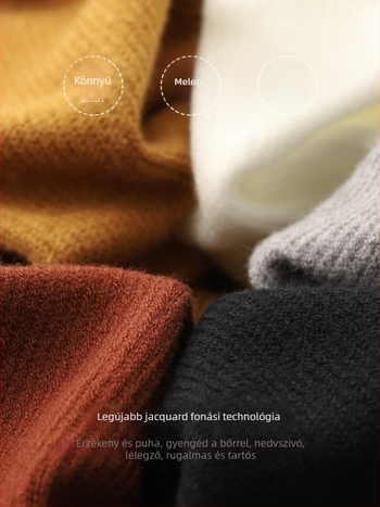 Férfi kötött pulóver kerek nyakú, Slim Fit, hosszú ujjú, légáteresztő és meleg