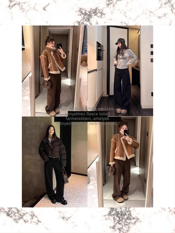 Anyasági denim hosszú nadrág, vastag téli anyag, magas derék, széles szabás, pamut-spandex keverék