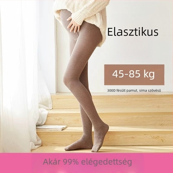 Állítható pocak-támaszú kismama harisnya, 300D finomított pamut, sima szövés, tavasz–ősz meleg