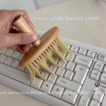 Billentyűzet rések tisztító ecset fa nyelű fogantyúval notebookhoz