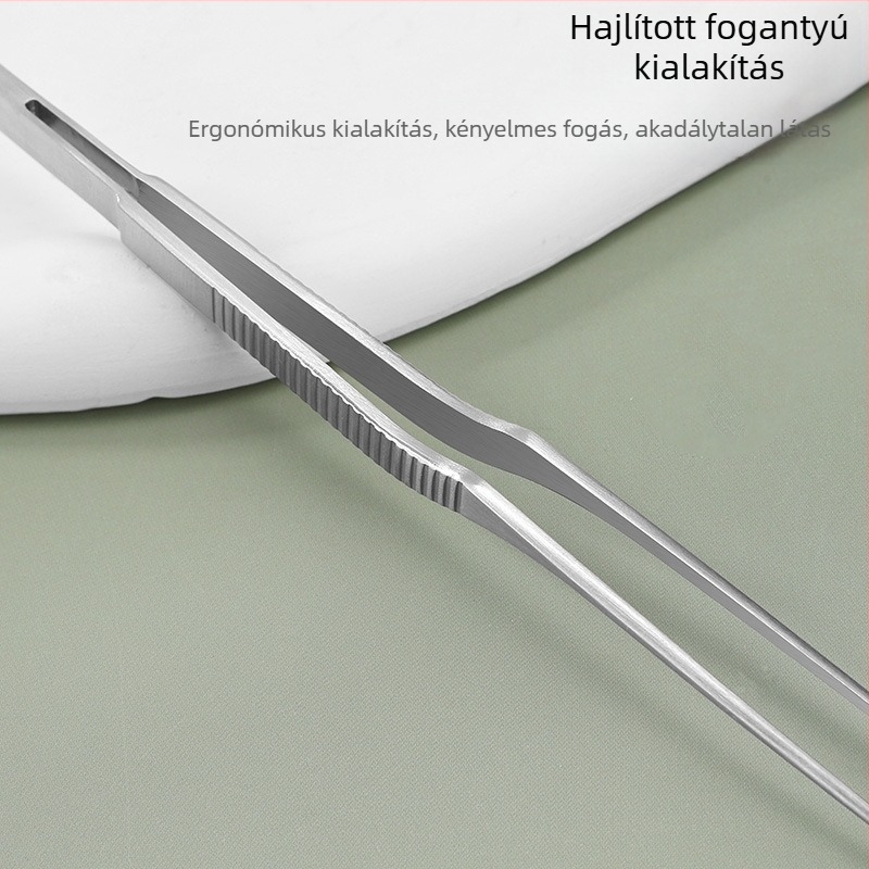 Fülcsipesz ultrafin krokodilfogú végével, rozsdamentes acél 420J2, dobozban 500 darab