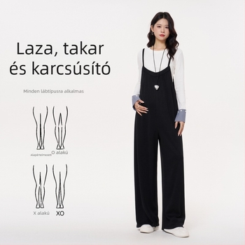 MASANON kismama overálok, gyapjúkeverék, lélegző, laza szabás, széles szárú