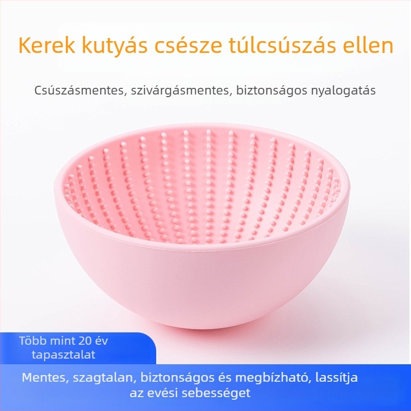 Szilikonból készült lassú etető tál kutyáknak, csúszásmentes és felborulás elleni dizájn, háziállat etetési kiegészítők