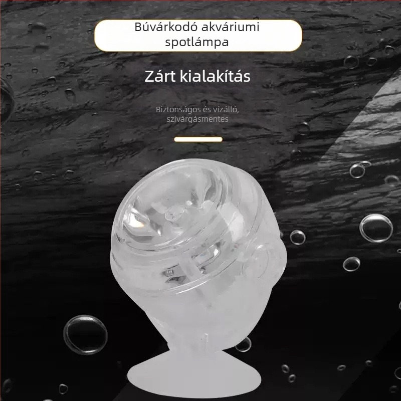 Akvarisztikus LED spotlámpa 1W távirányítóval, színváltó világítással, vízálló éjszakai fény