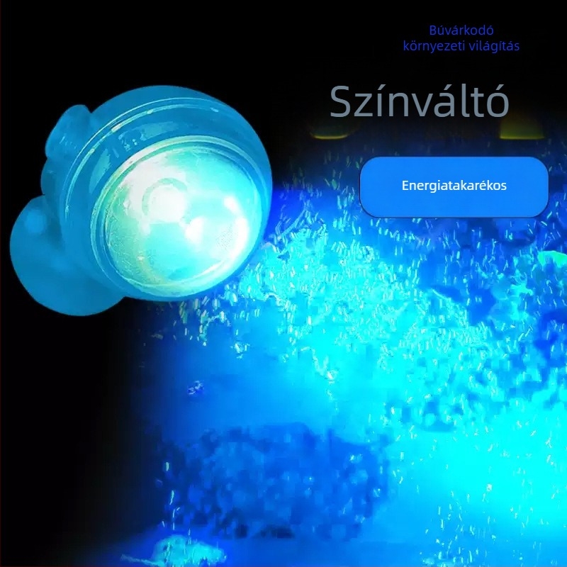 Akvarisztikus LED spotlámpa 1W távirányítóval, színváltó világítással, vízálló éjszakai fény
