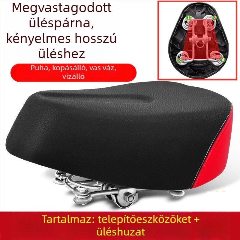 Elektromos kerékpár ülés párna – vízálló, univerzális, megnövelt (Cikkszám: de5naHcb; Modell: Ügyfélszolgálathoz forduljon; Típus: Egyéb; Importált: Nem)