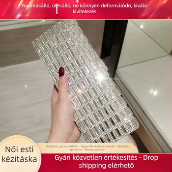 Estélyi kézitáska — selyem test, kis négyzet alak, zárózár, horizontális négyszögletes forma, poliészter bélés