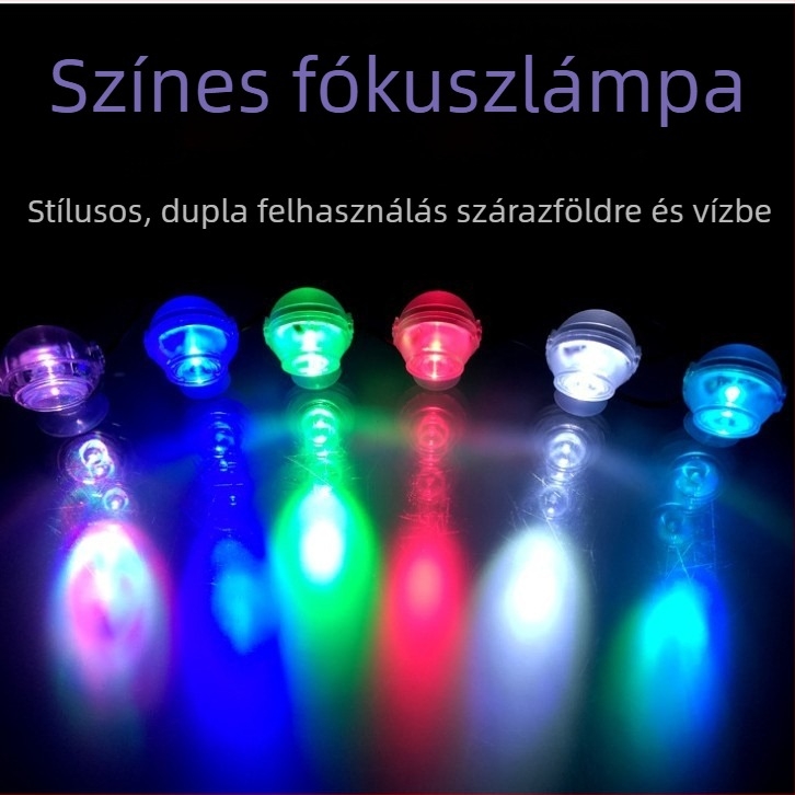 Kisméretű LED akváriumfény, vízálló, távirányítós, színes váltás, energiatakarékos merülő spot az akvárium dekorációjához