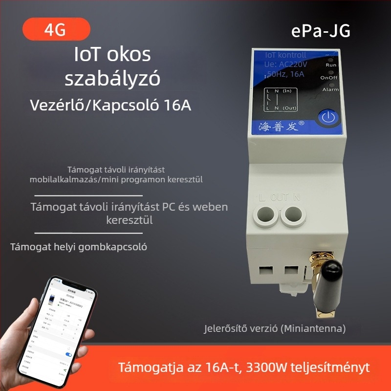 4G IoT digitális kapcsoló időzítővel és megszakítóval – távirányítás mobilról/PC-ről, AC 48–260V, lángálló PC panel, márka Hperfor