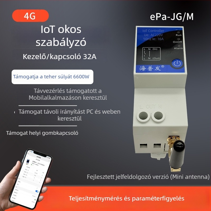 4G IoT digitális kapcsoló időzítővel és megszakítóval – távirányítás mobilról/PC-ről, AC 48–260V, lángálló PC panel, márka Hperfor