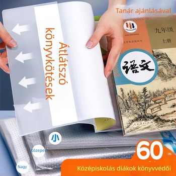 Átlátszó könyvborító készlet 7–9. osztályos tanulóknak, PP anyag