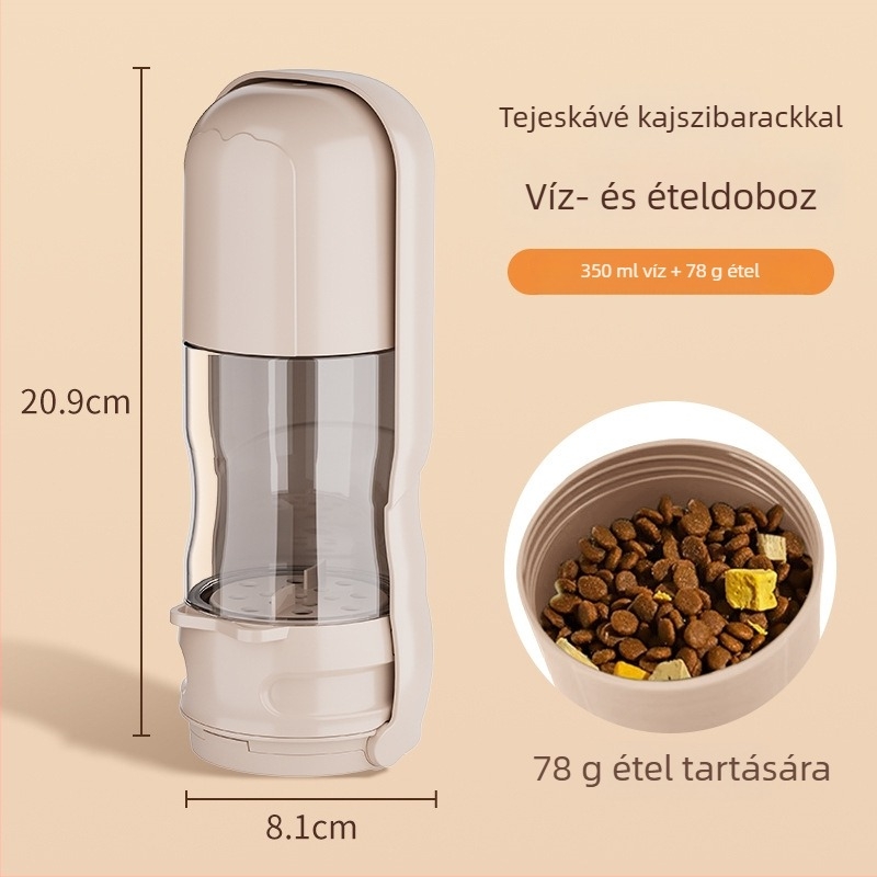 Összecsukható, hordozható kutya víz- és élelemadagoló világítással, szeparált kivitelben (Márka: Jinxing; Kategória: Kisállat etetőeszközök; Anyag: Egyéb; Importált: Nem)