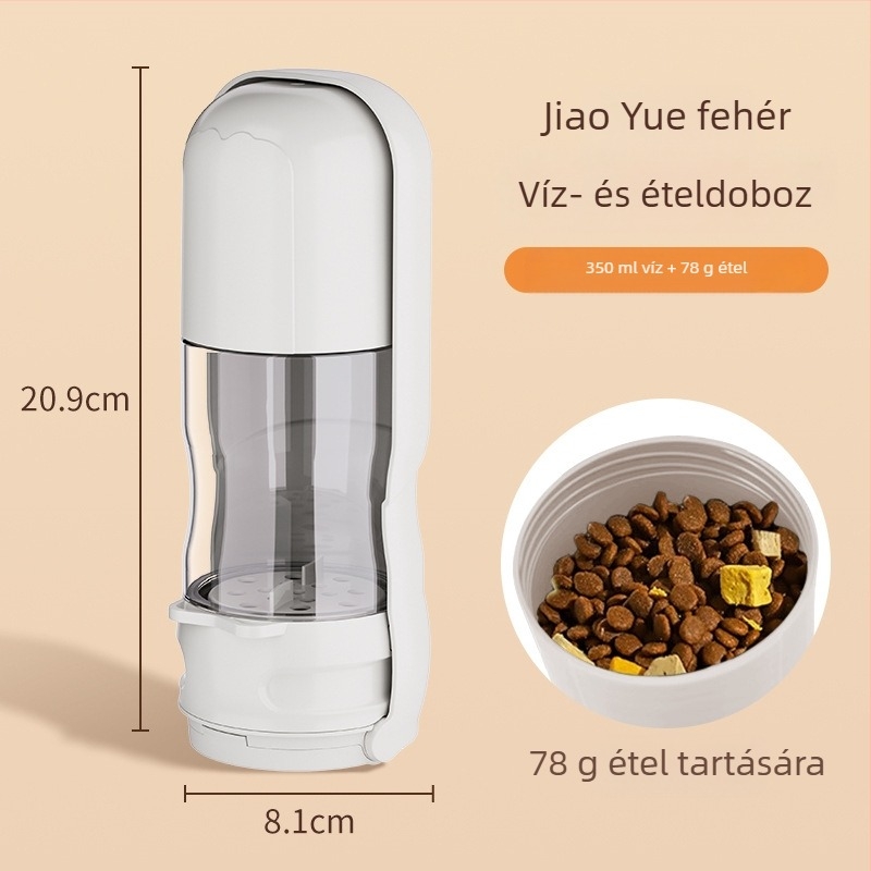 Összecsukható, hordozható kutya víz- és élelemadagoló világítással, szeparált kivitelben (Márka: Jinxing; Kategória: Kisállat etetőeszközök; Anyag: Egyéb; Importált: Nem)