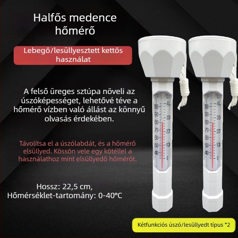 Koi tó termometre – kültéri úszó hőmérő tavakhoz, medencékhez és kertekhez