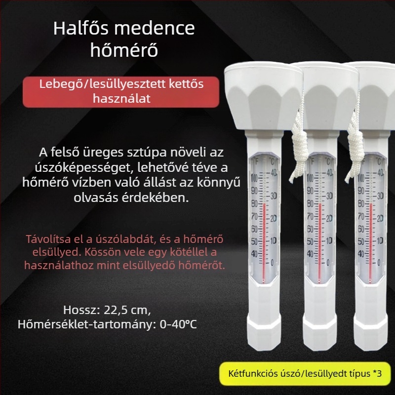 Koi tó termometre – kültéri úszó hőmérő tavakhoz, medencékhez és kertekhez