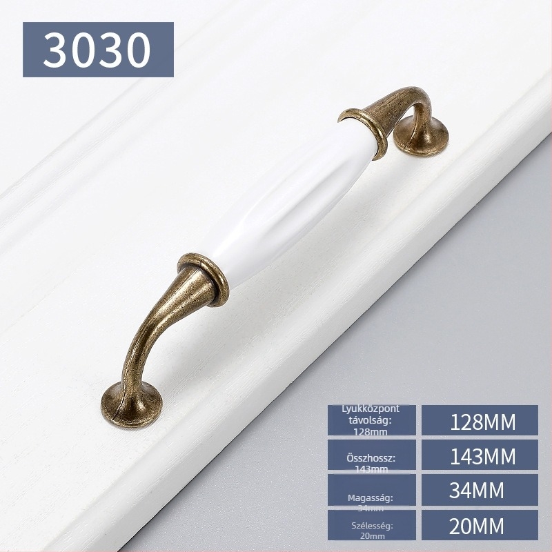 Yi Jia konyha-/szekrényajtó fogantyú, európai stílus, cink ötvözet, kovácsolt, modell: 3027/3002/3030/3002/3017/3026/3033/3029