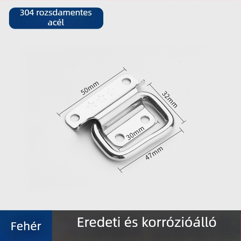 Szerszámtároló doboz fogantyú, ívelt forma, rozsdamentes acélból, öntvény, felületre szerelhető, modern minimalista stílus