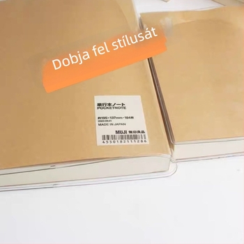 Muji-stílusú átlátszó PVC könyvborító A5-ös és A6-os könyvekhez, vízálló, nagy felbontású