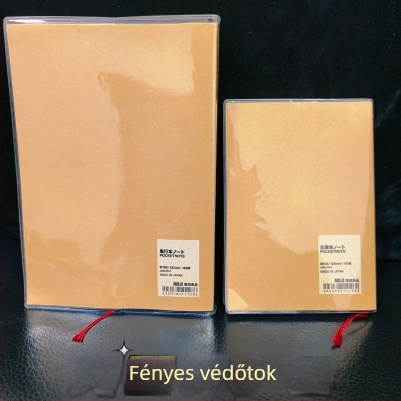 Muji-stílusú átlátszó PVC könyvborító A5-ös és A6-os könyvekhez, vízálló, nagy felbontású