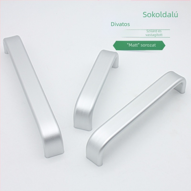 Alumínium ötvözetű bútorfogó, rúd alakú kialakítás, anodizált felület, modell 316, modern minimalista stílus, felületre szerelt