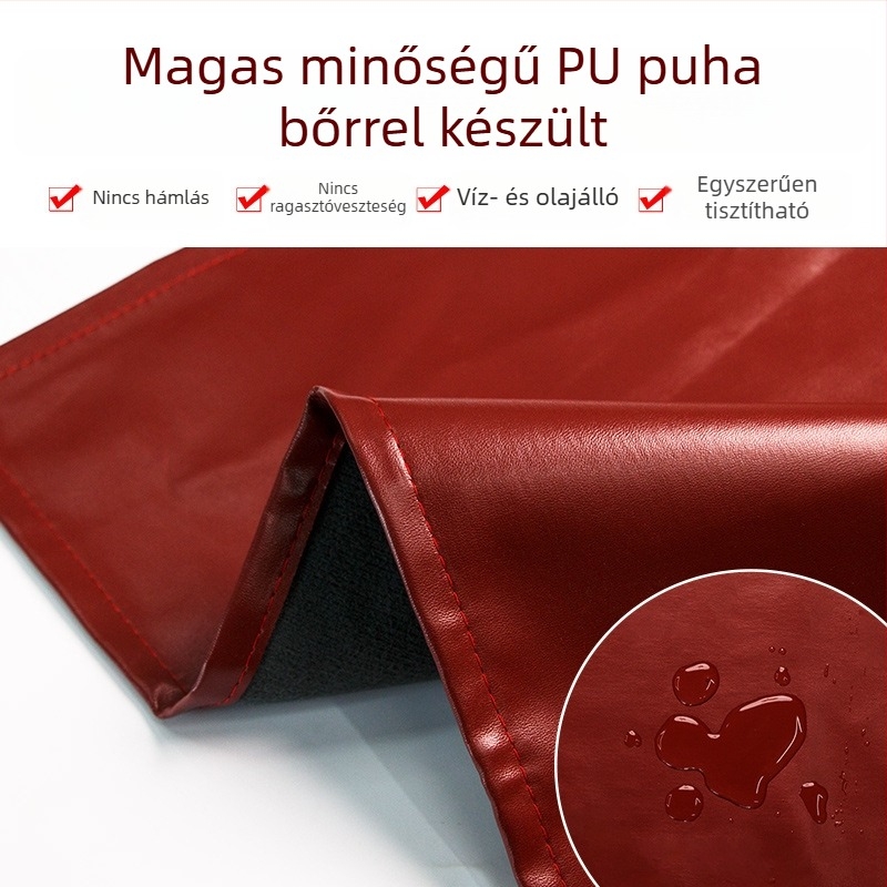 PU-ból készült ujjatlan kötény éttermi használatra, vízálló és olajálló, logónyomással