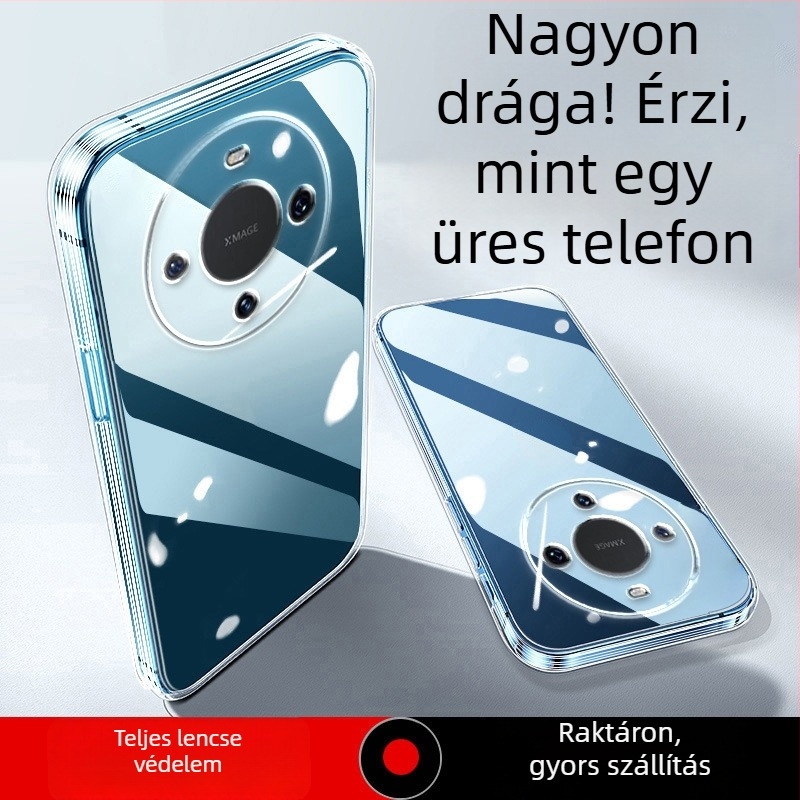Huawei Mate60 Átlátszó TPU védőtok – minimalista dizájn, puha szilikon héj