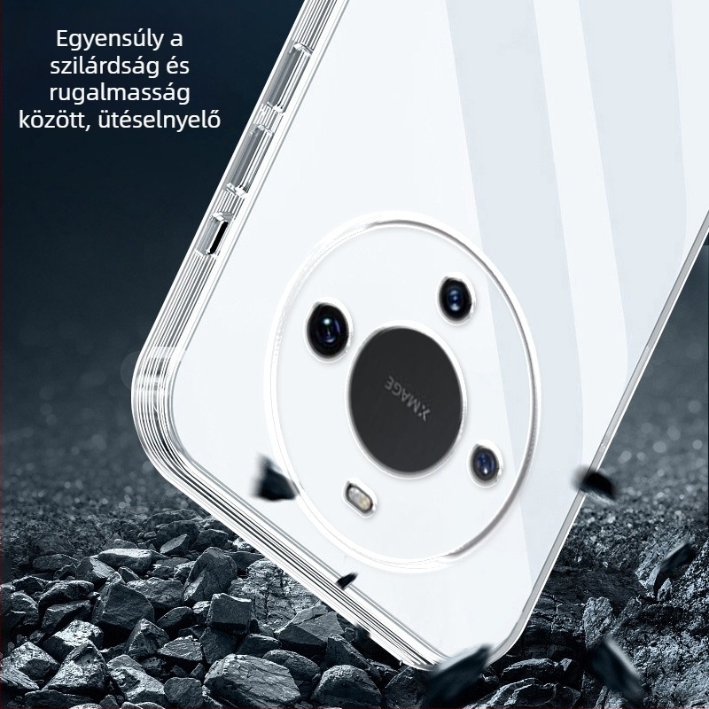 Huawei Mate60 Átlátszó TPU védőtok – minimalista dizájn, puha szilikon héj