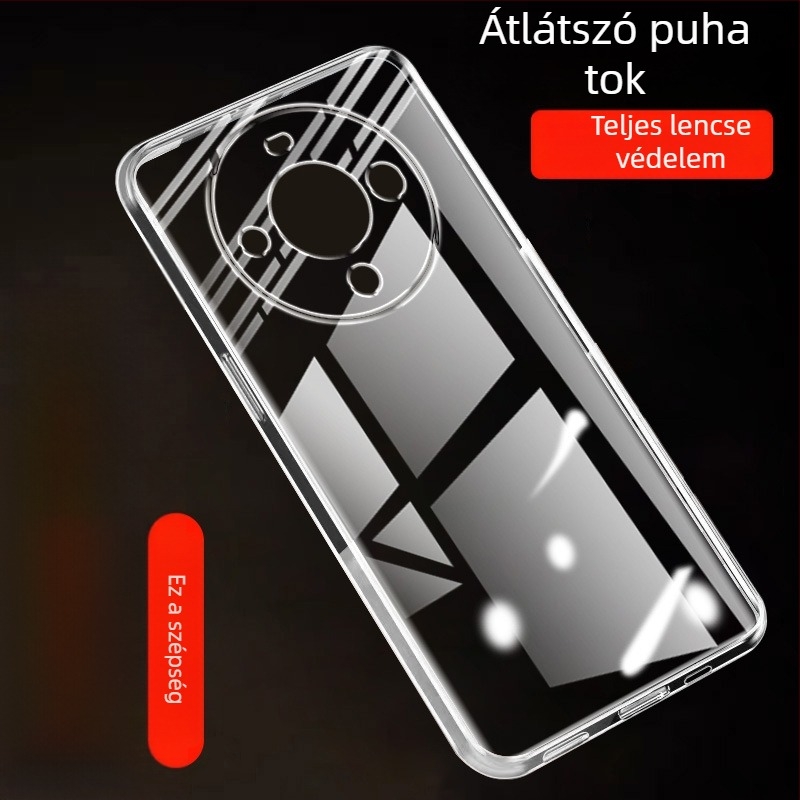 Huawei Mate60 Átlátszó TPU védőtok – minimalista dizájn, puha szilikon héj