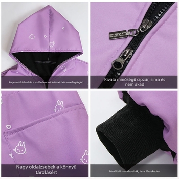 Női fleece-béléssel készült munkakötény hosszú ujjú, víz- és olajálló, ellenálló a szennyeződéseknek, őszi-téli modell, egyszínű