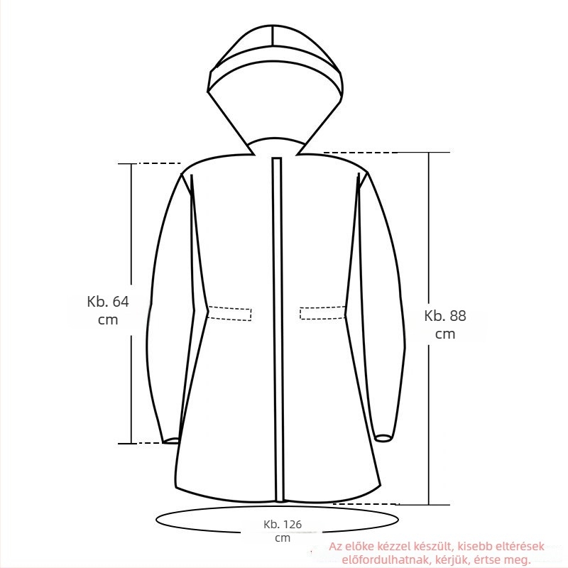 Női fleece-béléssel készült munkakötény hosszú ujjú, víz- és olajálló, ellenálló a szennyeződéseknek, őszi-téli modell, egyszínű