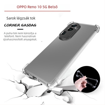 OPPO Reno 10 5G légzsákos átlátszó TPU védőtok Reno 9 Prohoz