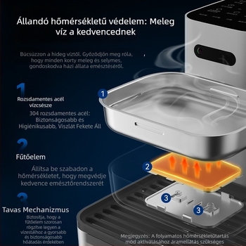 Háziállatvíz adagoló alkalmazásvezérléssel, levehető kivitel, alkalmas kutyák és macskák számára, súly 1,8 kg