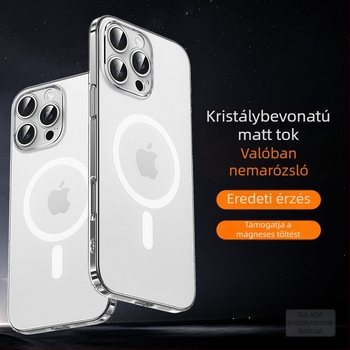 iPhone 14/14 Pro/14 Pro Max eset — matt felület, mágneses rögzítés, ütésálló, hőelvezetés, ujjlenyomat-mentes